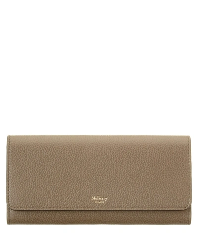 Mulberry Small Classic Grain Leather Continental Wallet In Clay