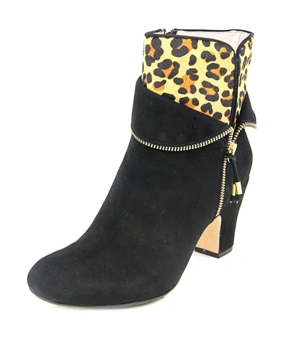 Taryn Rose Tempie   Round Toe Suede  Ankle Boot' In Black