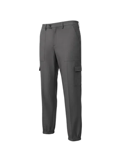Black Label Patch-pocket Elasticated-cuff Cargo Pants In Multi