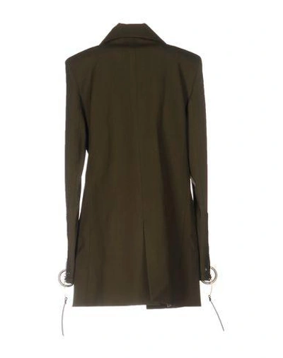 Shop Anthony Vaccarello Blazer In Military Green