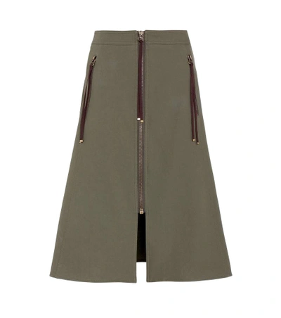 Shop Kenzo A-line Cotton Skirt