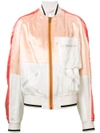 HAIDER ACKERMANN patched satin bomber jacket,1731030167027