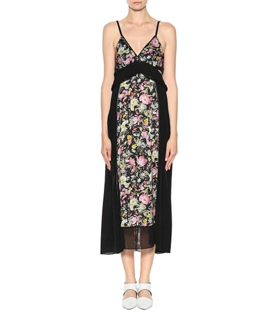 Shop 3.1 Phillip Lim / フィリップ リム Floral-printed Silk Dress In Black