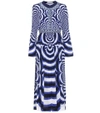 Mary Katrantzou Desmine Optical Print Silk Midi Dress