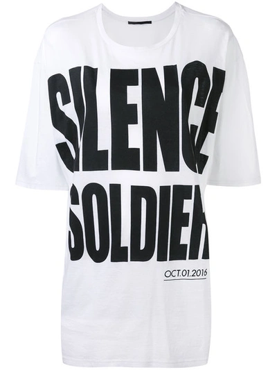 Haider Ackermann 'silence Is Golden' Oversize T-shirt In White