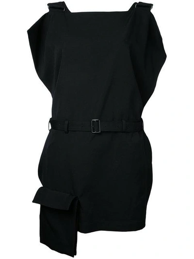 Shop Yohji Yamamoto Tank Mini Onepiece Dress In Black