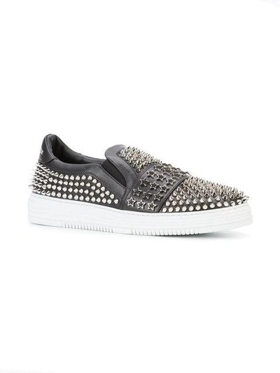 Shop Philipp Plein Brothers Sneakers In Black