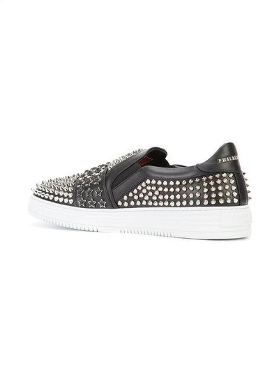 Shop Philipp Plein Brothers Sneakers In Black