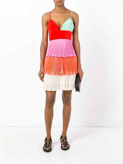 Shop Fausto Puglisi Tiered Mini Pleat Dress