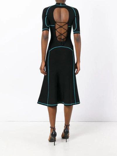 Shop Alexander Wang Lace-up Scuba Dress - Black