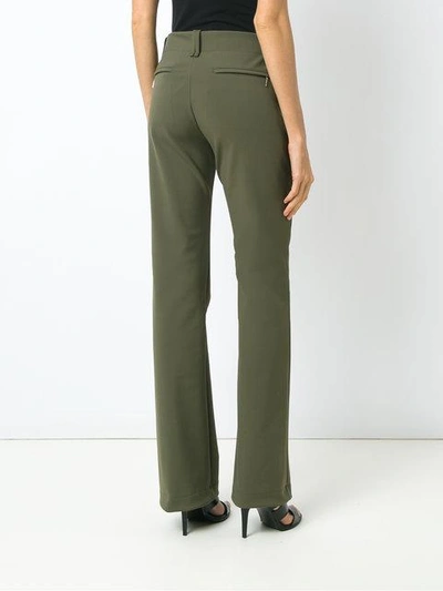 Shop Gloria Coelho Straight Trousers In Green