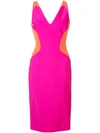 Mugler Colour Block Sleeveless Mini Dress In B354