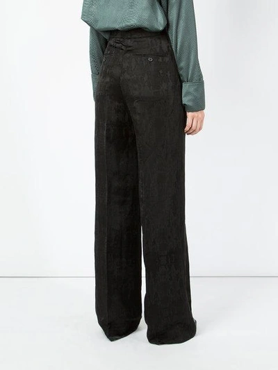 Shop Yang Li Textured High-waisted Trousers - Black