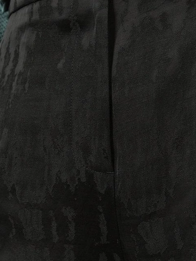 Shop Yang Li Textured High-waisted Trousers - Black