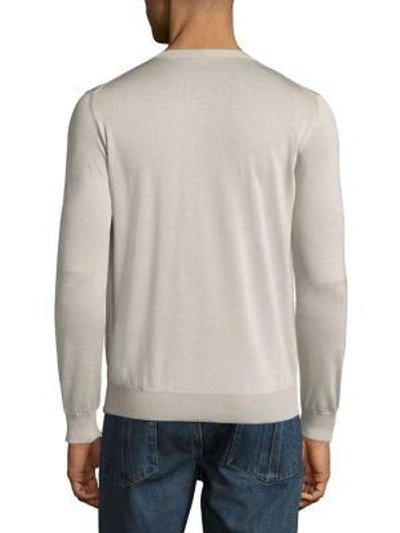 Shop Eleventy Merino Wool & Silk Fine Gauge Cardigan Sweater In Sand