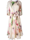 BLUMARINE floral print flared dress,ご家庭では洗えません。お近くのドライクリーニング店にお持ちください。