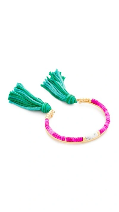 Shop Aurelie Bidermann Beaded Bracelet In Emeraude