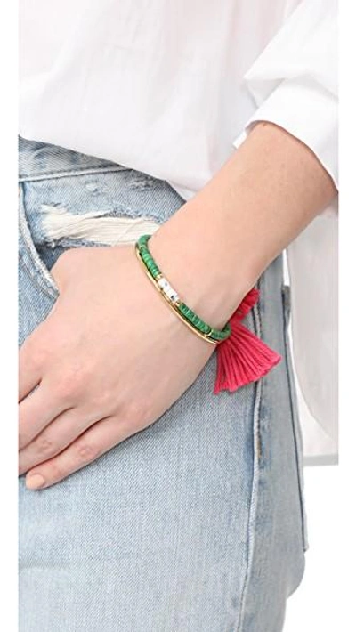 Shop Aurelie Bidermann Beaded Bracelet In Rose