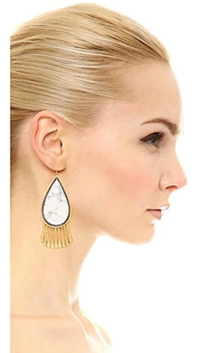 Shop Aurelie Bidermann Marble Earrings In Gold/grey