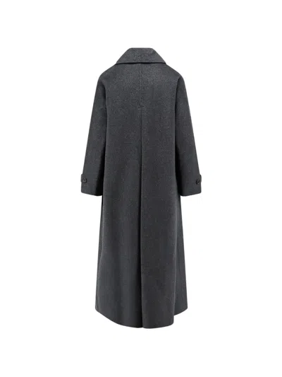 Aspesi Double-breasted Button-cuff Coat In Gray
