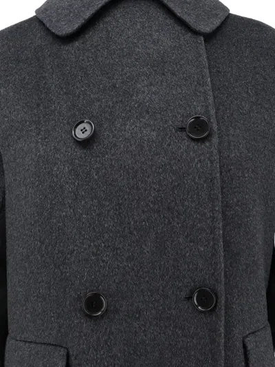 Aspesi Double-breasted Button-cuff Coat In Gray