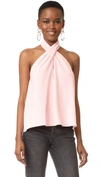 Amanda Uprichard Beckett Top In Dusty Rose