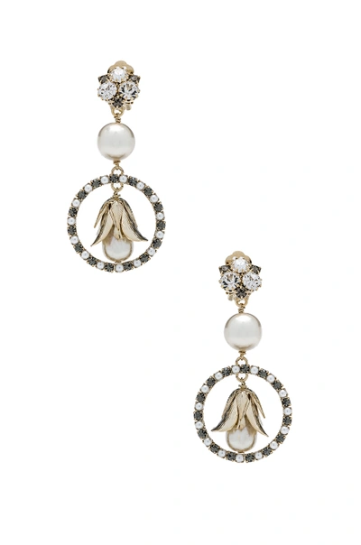 Erdem Earrings In Pearl & Petal