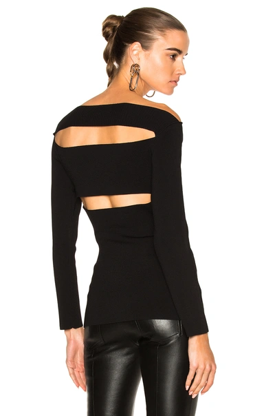 Dion Lee Suspended Rib Tunic Top In Black