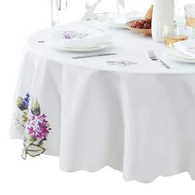 Threadmade Spring Hydrangea Cutwork Tablecloth In Multi