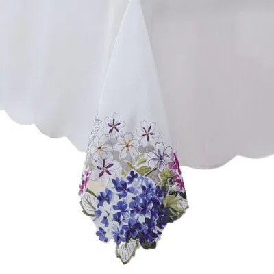 Threadmade Spring Hydrangea Cutwork Tablecloth In Multi