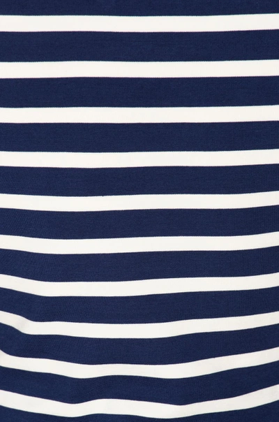 Shop L Agence Cynthia Top In Blue, Stripes, White. In Navy & Magnolia