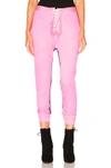BEN TAVERNITI UNRAVEL PROJECT UNRAVEL FOR FWRD LACE UP LEGGINGS IN PINK,UWCD003S170030302900