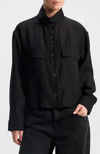 Ronen Chen Lilit Cropped Jacket In Black