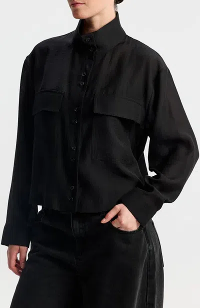 Ronen Chen Lilit Cropped Jacket In Black