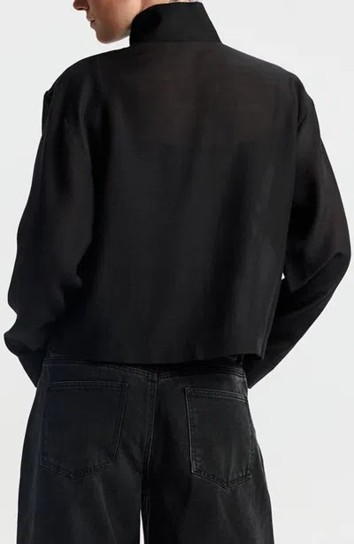 Ronen Chen Lilit Cropped Jacket In Black