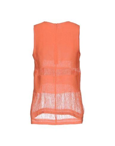 Shop Msgm Tops In Coral