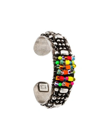 Shop Dannijo Beaded Cuff Bracelet - Metallic