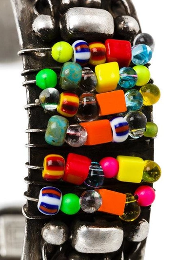 Shop Dannijo Beaded Cuff Bracelet - Metallic