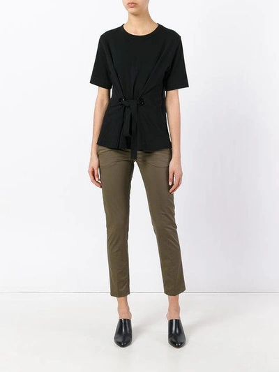 Shop Dondup Skinny Cropped Trousers In Brown