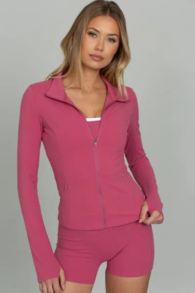Gold Hinge Strydeform Jacket In Raspberry In Pink