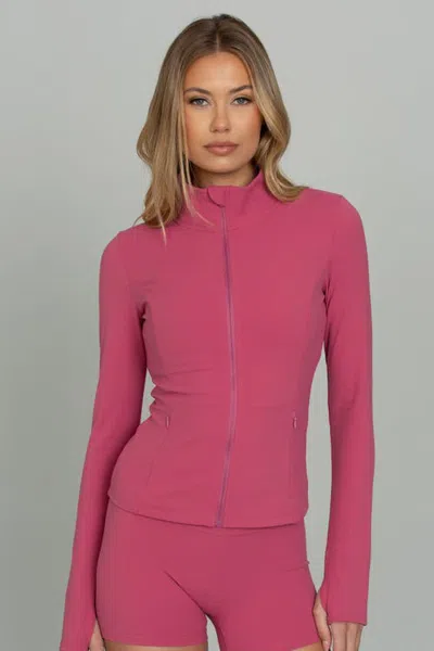 Gold Hinge Strydeform Jacket In Raspberry In Pink