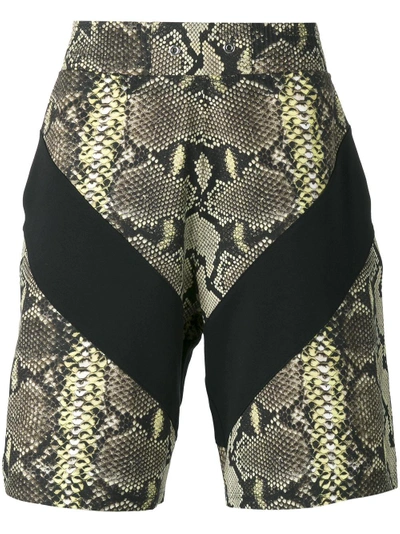 Shop Givenchy Snakeskin Print Bermuda Shorts