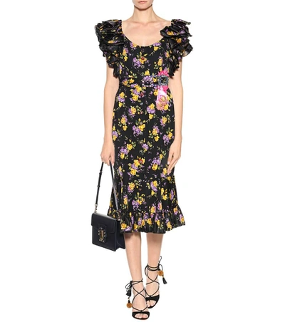 Shop Dolce & Gabbana Embellished Silk Dress