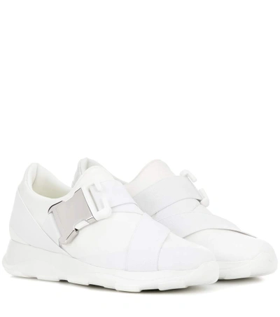 Shop Christopher Kane Safety Buckle Sneakers In White
