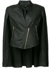 GARETH PUGH diagonal zip leather cape,DONOTWASH/DONOTDRYCLEAN