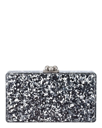 Edie Parker Jean Silver Confetti Clutch