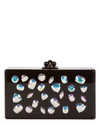 EDIE PARKER Jean Bejeweled Clutch,JE0169BLKAB