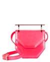 M2MALLETIER Amor Fati Neon Pink Patent Leather Mini Shoulder Bag,M010NEONPINK