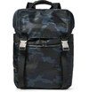SANDRO Leather-Trimmed Camouflage-Print Shell Backpack