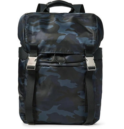 Sandro Leather-trimmed Camouflage-print Shell Backpack
